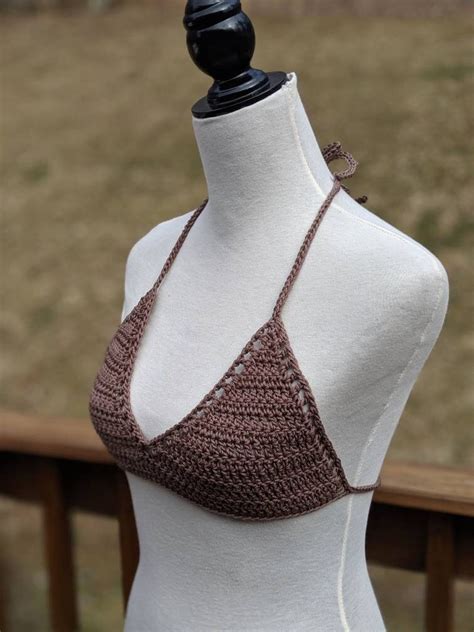 Bralette Crochet Bikini Top Crochet Halter Top For Women Cotton Crop Top Crochet Crochet Bra