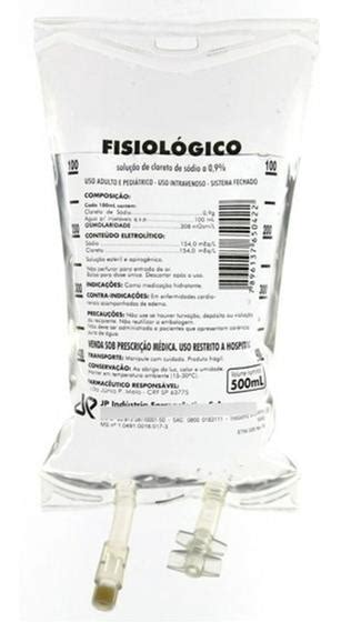 Soro Fisiológico Injetável 09 250ml Kit Com 21 Frascos Jp E