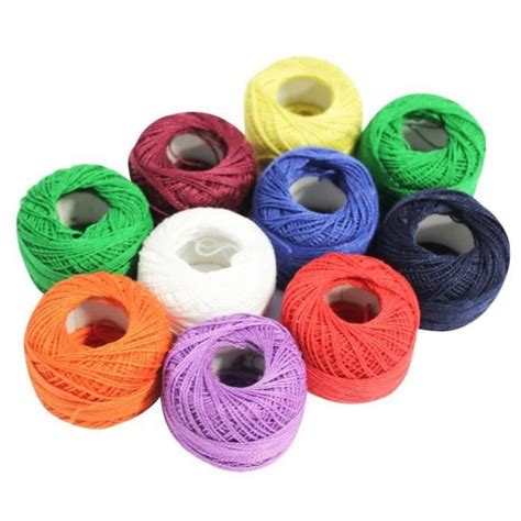 950 mètres de fil en coton de couleur pour crochet artisanal