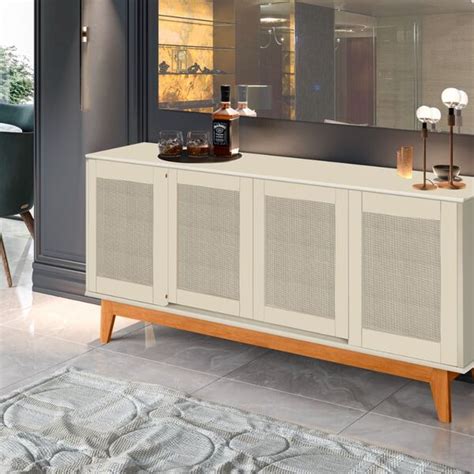 Buffet Detroit Portas Madeira P S Madeira Ofertamo Cores Off White