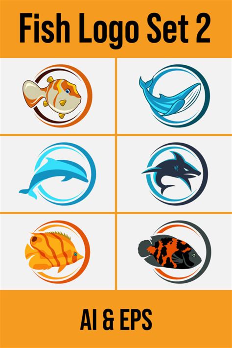 Fish In A Circle Logo Design Template Masterbundles