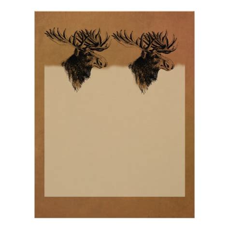 Vintage Moose Letterhead Zazzle