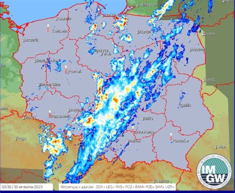 Prognoza pogody na sobotę 30 września Front sunie przez kraj Opady