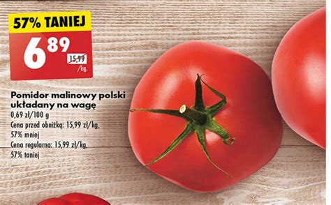 Świeże Pomidory Malinowe za 6 89 zł kg w Biedronka Pepper pl