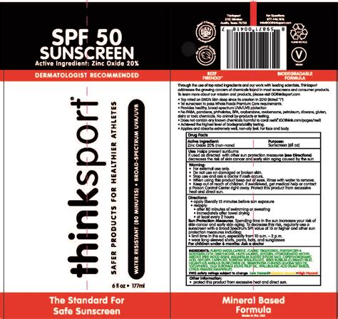 BUY Zinc Oxide - Sunscreen Spf 50 (Thinksport) 200 mg/mL from GNH India at the best price available.