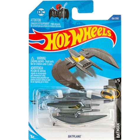 Carrinho Hot Wheels Batplane Batwing Prata Batman DC Comics K QRS Mattel MKP Toyshow