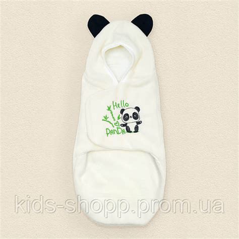Флисовый спальник кокон с капюшоном на липучке Panda, цена 651 грн ...