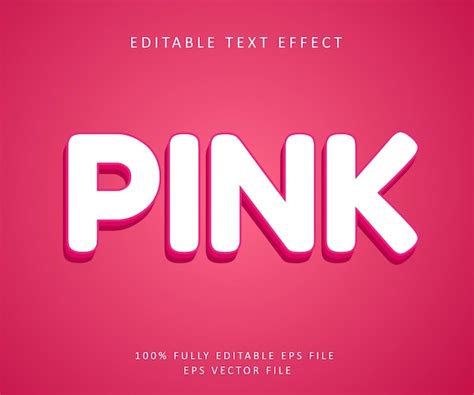 Premium Vector Pink Logo Editable Text Effect