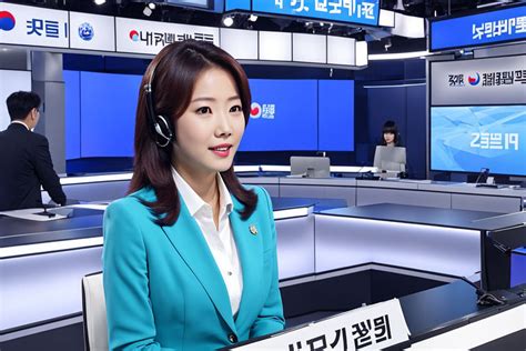 Female Announcer Hosting Korean News The Announcers Positio By 장지태
