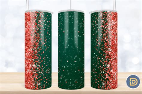 Glitter Christmas Oz Tumbler Wrap Png Graphic By Drizzle Designs