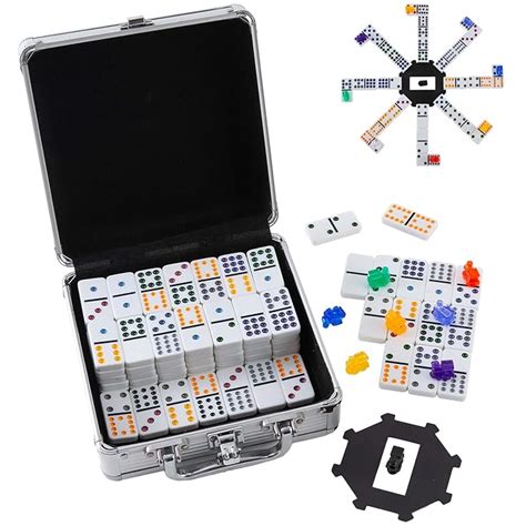 Buy Homwom Double Colored Dot Dominoes Mexican Train Game Set