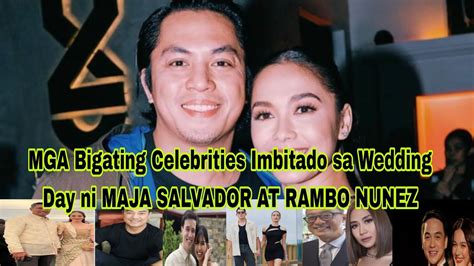 MGA BIGATING ARTISTA IMBITADO SA KASAL NILA NI MAJA SALVADOR AT RAMBO