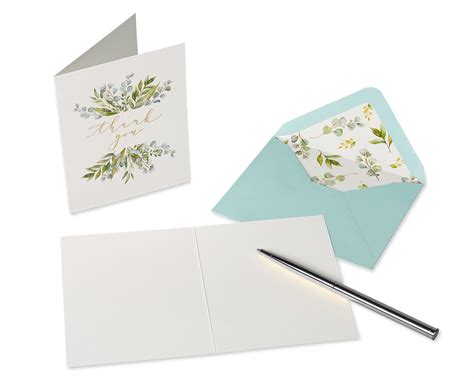 Wedding Engagement Floral Wedding Thank You Boxed Blank Note Cards