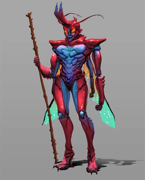 Artstation Bug Character Design Leader Type