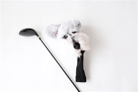 Custom Golf Headcovers And Puppets Golf Dog Schnauzer Portrait