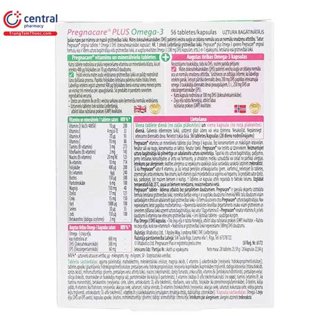 Thuốc bổ Pregnacare Plus Omega-3 - Vitamin tổng hợp cho bà bầu