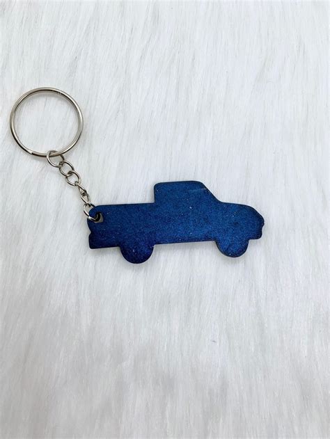 Truck Keychain Dark Blue Etsy