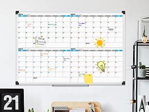 Amazon XBoard Magnetic Calendar Whiteboard 48 X 36 4 Month