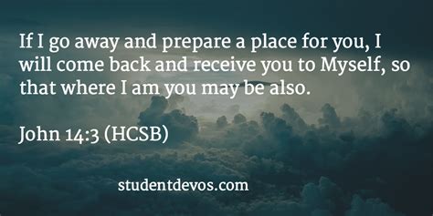 Daily Devotion And Bible Verse John 143 Student Devos Youth And