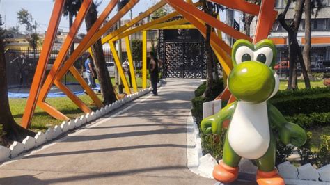 Así es el parque con figuras gigantes de Mario Bros en CDMX Mexico