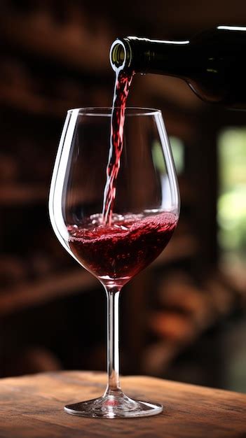 Premium Photo Red Wine Being Poured Into A Glass