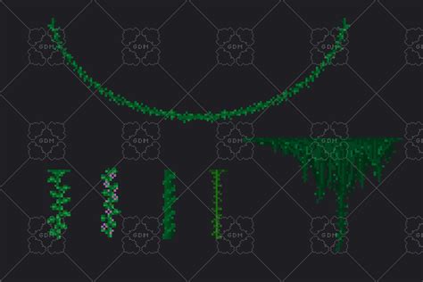 Vines Pixel Asset Pack By Pixelina Gamedev Market