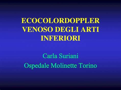 PDF ECOCOLORDOPPLER VENOSO DEGLI ARTI INFERIORI Venoso Degli