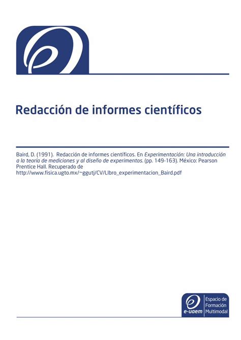 Pdf Redacci N De Informes Cient Ficos Dokumen Tips