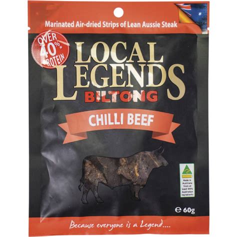 Local Legends Biltong Chilli Beef Jerky 60g Woolworths