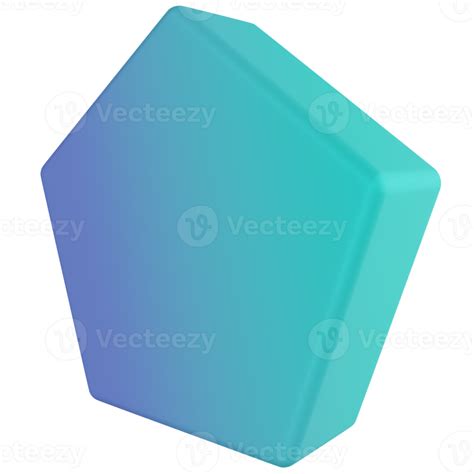 Prism Pentagonal D Render Icon Png