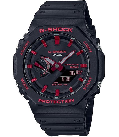 G Shock Mens Ana Digi Black And Red Resin Strap Watch Dillards