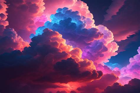 Neon Cloud Background Graphic By Forhadx5 · Creative Fabrica