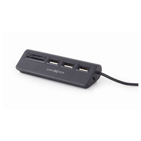 MAXXTER 3 PORTS USB HUB AVEC LECTEUR DE CARTE SD MICRO SD