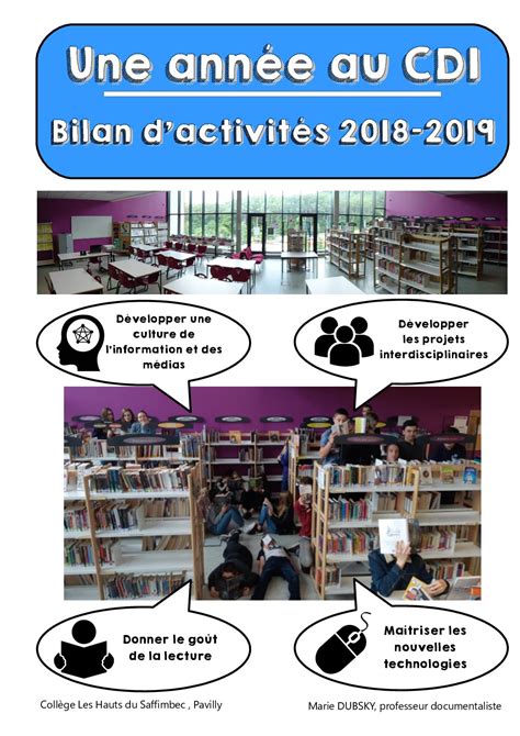 Calaméo Bilan Dactivités Du Cdi 2018 2019