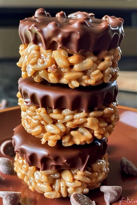 Peanut Butter Chocolate Rice Krispie Treat Cups An Organized Chaos