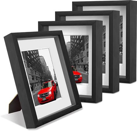 Heyxinda 8x10 Shadow Box Picture Frames Set Of 4 Wooden Shadow Box Frame Covered