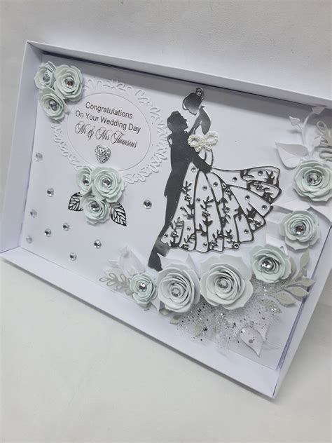 Luxury Handmade Wedding Day Card Personalised Wedding Card Etsy