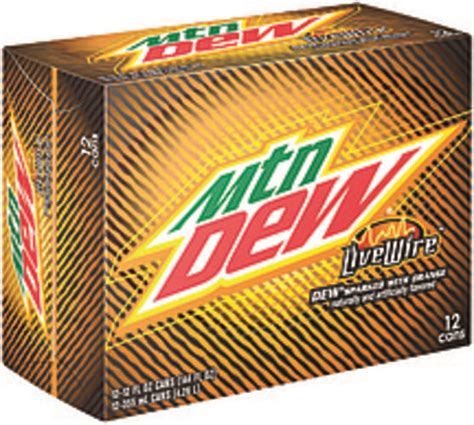 Mountain Dew Live Wire 12 Fl Oz Soda - 12 pkg, Nutrition Information | Innit