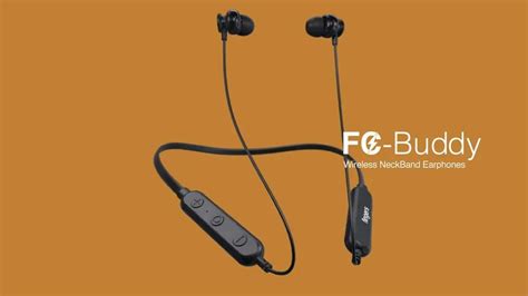 Black Fingers FC Buddy Wireless Neckband Earphone Mobile Laptop And