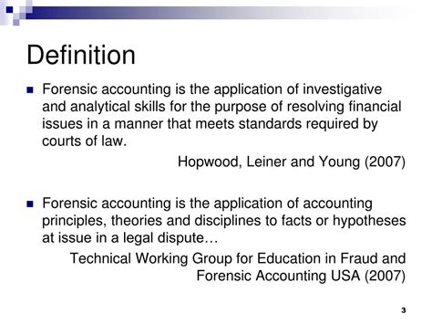 Ppt Business Financial Crime Introduction To Forensic Accounting