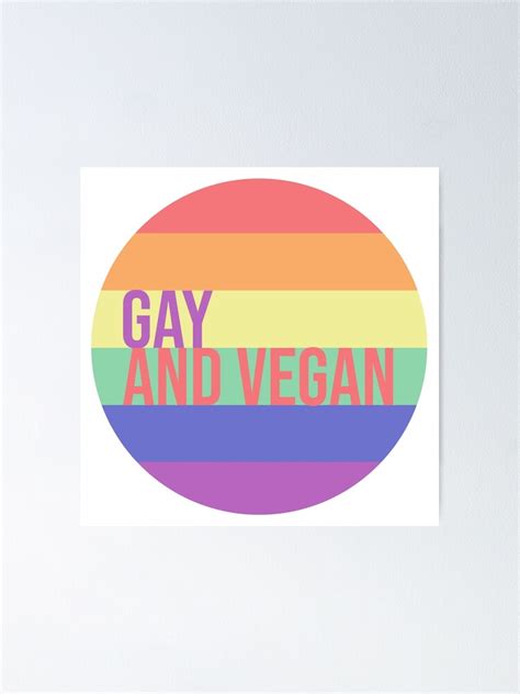 Gay And Vegan Gay Pride Rainbow Flag Poster By Gayestshop Redbubble