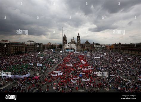 Thousands Of Farmers Gather On Zocalo Square To Celebrate The 137 Birth