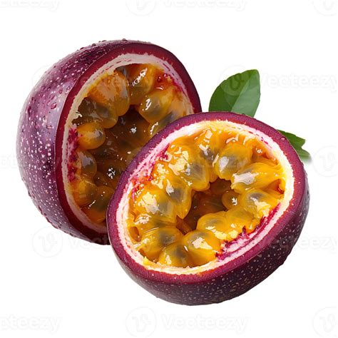 Ai Generated Passion Fruit Png Purple Passion Fruit Top View Png Passion Fruit Flat Lay Png