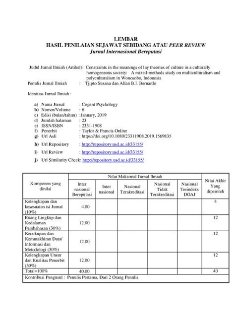 Contoh Jurnal Internasional Pdf Jurnal Internasional Bereputasi