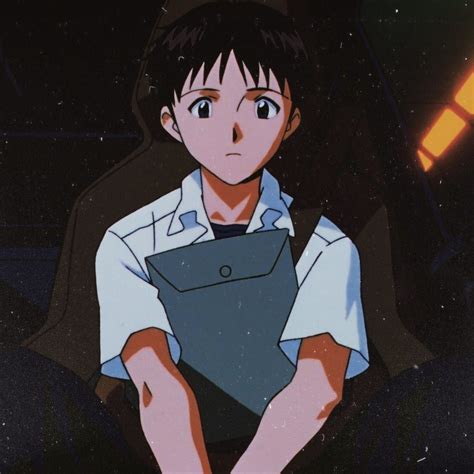 Shinji Aesthetic Icon 💙 Neon Genesis Evangelion Neon Genesis Evangelion Neon Evangelion Rei