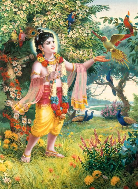 Krishna Befriends And Plays With Beautiful Birds Lord Kris Flickr