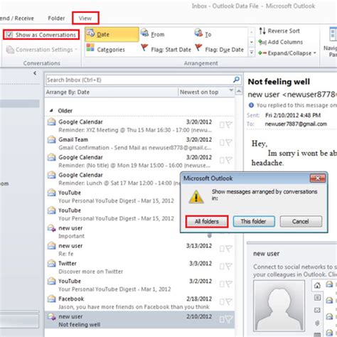 How To Use The Conversation View In Outlook Howtech