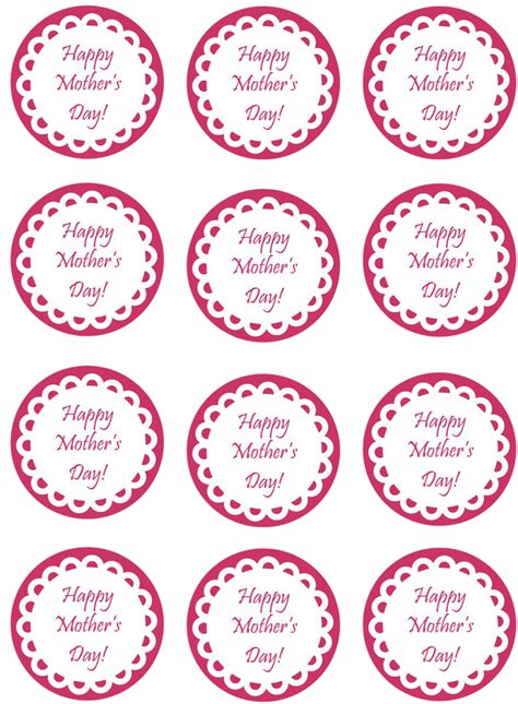 Mother's Day Pink Cupcake Toppers | Shore Cake Supply