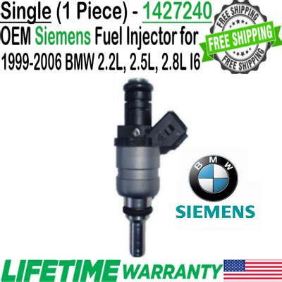 Single Genuine Siemens Fuel Injector For 1999 2000 2001 2002 BMW Z3