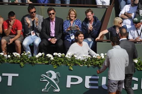 Photo L Ancien Tennisman J R Me Golmard Dans Les Tribunes Du Tournoi